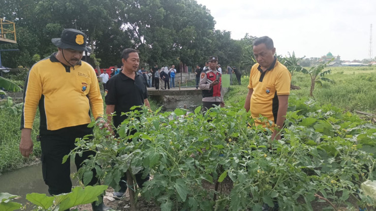 Kapolsek Krian Turun Langsung Cek Ketahanan Pangan di Desa Junwangi